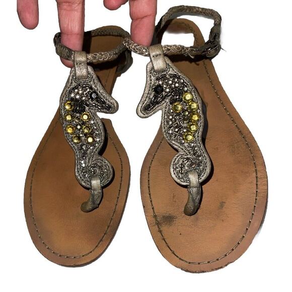Silver Coach Seahorse Sandals - Picture 2 of 6